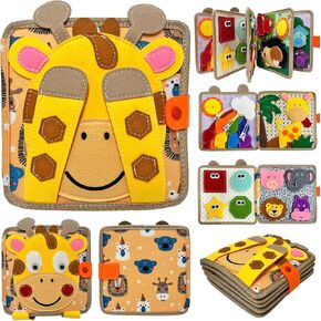 Montessori Busy Book for Toddlers 1-3, Toddler Busy Board Felt Quiet Book for Baby, Preschool Learning Activities Educational Sensory Toy for Kids Gift