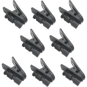 Small Professional Lapel Clip Replacement Adjustable Collar Lavalier Microphone Holder on Mic Earpiece Earphone Headset Wire Cable for Men Women Shirt(8Pack)