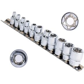 eHomeA2Z 11 Pc E-Torx Female Star Drive Sockets Set CR-V Steel E4 - E20