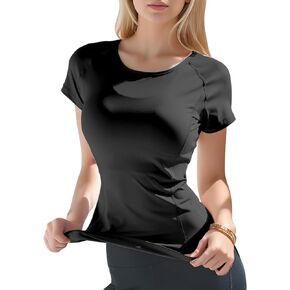 DREAM SLIM Women Long Sleeve Workout Shirts Girls Stretchy Slim Fit Yoga Gym Tops Mesh Back Running Sports Shirts …