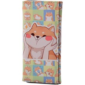 Japanese Shiba Inu Dog Long Wallet Doge PU leather Billfold Kabosu Dog Coin Purse