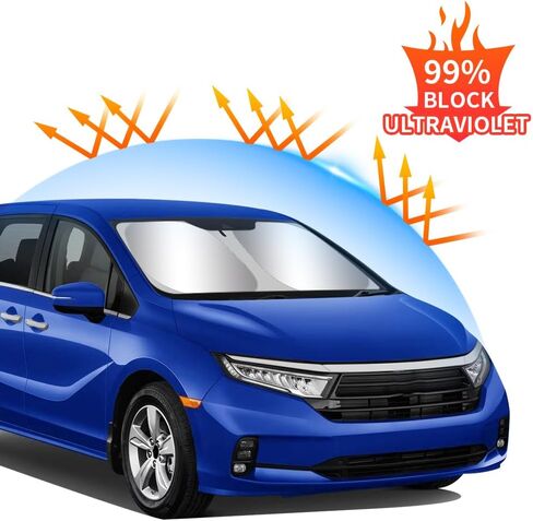مظلة شمس للسيارة Honda Odyssey 2018 2019 2020 2021 2022 2023 2024 ملحقات السيارات الداخلية الزجاج الأمامي ظلة عازلة قابلة للطي حامي الخصوصية ستائر النافذة المظلة غطاء قناع in Kuwait