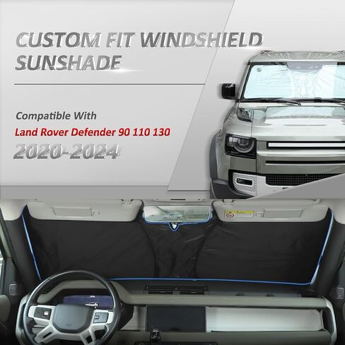 Car Windshield Sunshade Foldable for Land Rover Defender 2004-2024 Car Front Window Sunshade Sun Visor Shield,Block Heat and Sun Protection,UV Rays Sun Visor Protector (for Defender 2004-2018) in Saudi Arabia