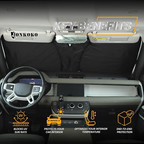 Car Windshield Sunshade Foldable for Land Rover Defender 2004-2024 Car Front Window Sunshade Sun Visor Shield,Block Heat and Sun Protection,UV Rays Sun Visor Protector (for Defender 2004-2018) in Saudi Arabia