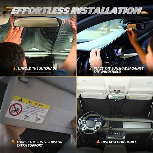 Car Windshield Sunshade Foldable for Land Rover Defender 2004-2024 Car Front Window Sunshade Sun Visor Shield,Block Heat and Sun Protection,UV Rays Sun Visor Protector (for Defender 2004-2018) in Saudi Arabia