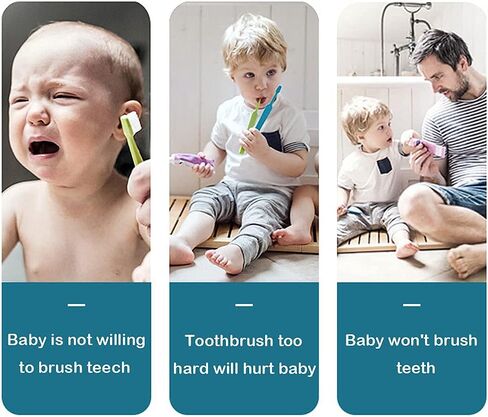 2PCS Kids U-Shaped Toothbrush, Manual Training Tooth Brush, Food Grade Soft Silicone Brush Head, 360° Oral Teeth Cleaning Design for Toddlers and Children(S(Ages 2-6)) in Saudi Arabia