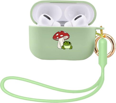 MAYCARI Compatible with Airpods Pro 2nd Generation Case, Cute AirPods Pro 2 Case Cover Frog Printed Protective Women Girl with Lanyard for Airpod Pro 2(2022) in Saudi Arabia