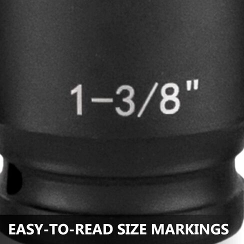 VEVOR Impact Socket Set 3/4 Inches 27 Piece Standard Impact Sockets, Socket Assortment, 3/4 Inches Drive Socket Set Impact Standard SAE (7/8 Inches to 2 Inches) & Metric Sizes (22 mm-50 mm) in Saudi Arabia