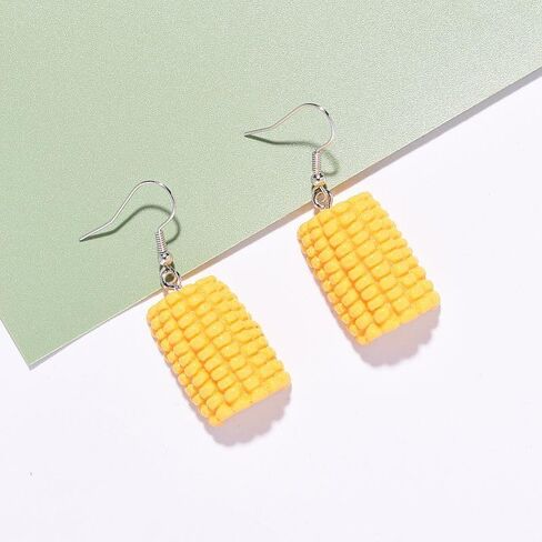 Resin Drop Handmade Gift Eardrop Cute Funny Emulational Charm Food Cartoon Snacks Popcorn Earring Strawberry Fruits in Saudi Arabia