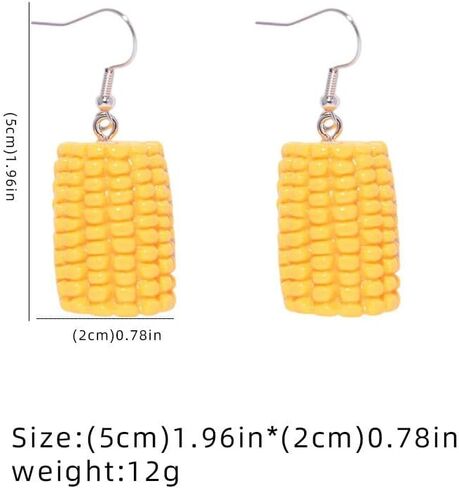 Resin Drop Handmade Gift Eardrop Cute Funny Emulational Charm Food Cartoon Snacks Popcorn Earring Strawberry Fruits in Saudi Arabia