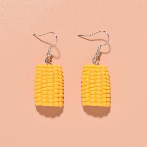 Resin Drop Handmade Gift Eardrop Cute Funny Emulational Charm Food Cartoon Snacks Popcorn Earring Strawberry Fruits in Saudi Arabia