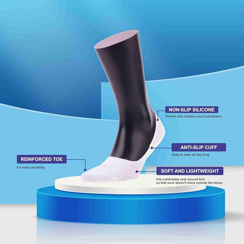 جوارب ALEX YVN النسائية القطنية No-Show، 7 عبوات in Kuwait