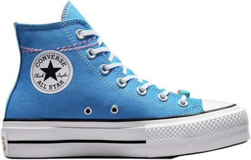 حذاء رياضي نسائي من Converse Chuck Taylor باللون الأزرق المطرز Sz 7 in Saudi Arabia