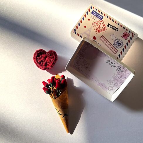 Rose Gift for Women Miniature A Dozen Bouquet in a Matchbox Romantic Anniversary Love Card Valentine Present for Him Her Girl Boy Friend in Saudi Arabia
