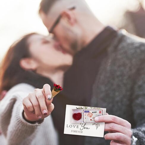 Rose Gift for Women Miniature A Dozen Bouquet in a Matchbox Romantic Anniversary Love Card Valentine Present for Him Her Girl Boy Friend in Saudi Arabia