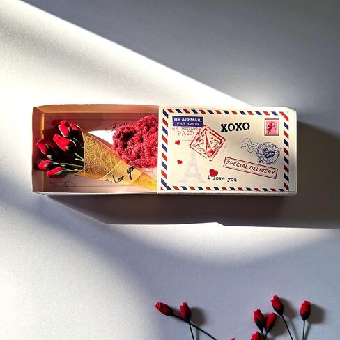Rose Gift for Women Miniature A Dozen Bouquet in a Matchbox Romantic Anniversary Love Card Valentine Present for Him Her Girl Boy Friend in Saudi Arabia