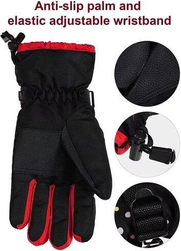 SATINIOR Women Winter Ski Gloves Waterproof Windproof Snow Gloves Warm Snowboard Gloves for Cold Weather Outdoor Activities in Saudi Arabia