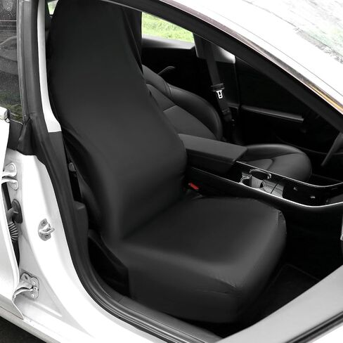 QWORK Seat Covers for Cars SUV Trucks, Water-Resistant Car Seat Cover for Car Repair, Pet Scratching, Food Debris, Oil, Keep Seat Clean, Oxford Front Automotive Seat Covers Protectors, 2 Pack in Saudi Arabia