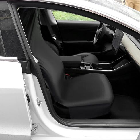 QWORK Seat Covers for Cars SUV Trucks, Water-Resistant Car Seat Cover for Car Repair, Pet Scratching, Food Debris, Oil, Keep Seat Clean, Oxford Front Automotive Seat Covers Protectors, 2 Pack in Saudi Arabia