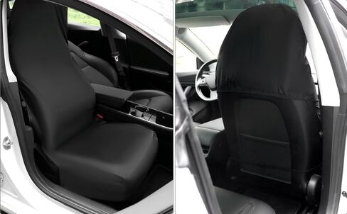 QWORK Seat Covers for Cars SUV Trucks, Water-Resistant Car Seat Cover for Car Repair, Pet Scratching, Food Debris, Oil, Keep Seat Clean, Oxford Front Automotive Seat Covers Protectors, 2 Pack in Saudi Arabia