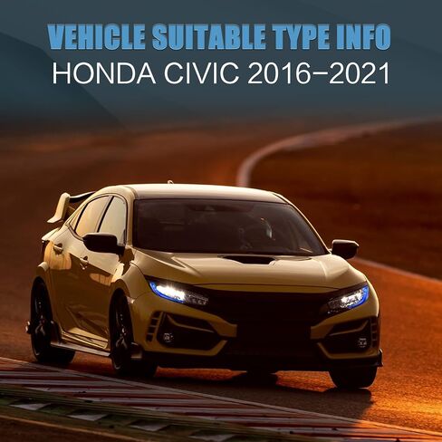 VLAND LED Headlight Assembly Fit for 2016-2021 10th Gen Honda Civic DRL with Startup Animation in Saudi Arabia