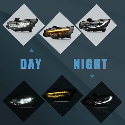 VLAND LED Headlight Assembly Fit for 2016-2021 10th Gen Honda Civic DRL with Startup Animation in Saudi Arabia