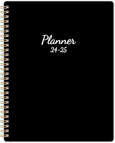 Planner 2024-2025- JUL 2024 - JUN 2025,12 Months 2024-2025 Planner Weekly and Monthly, 8" x 10", Waterproof Cover +Thick Paper+Twin-Wire Binding+Marked Tabs+Holiday Pages - Black in Kuwait