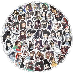 100 PCS Mo Dao Zu Shi The Untamed Merch Grandmaster of Demonic Cultivation Vinyl Waterproof Sticker for Laptop Water Bottle Water Bottle Suitcase Skateboard Refrigerator Guitar Bike