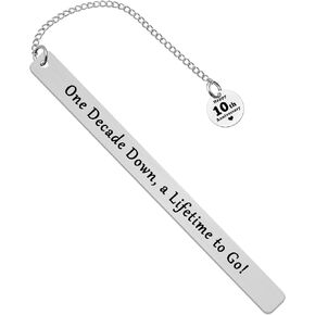 10 Year Anniversary Bookmark Gifts for Women Men Ten Tenth Anniversary Bookmark for Him Her Couple 10th Wedding Anniversary Marriage Presents for Wife Husband