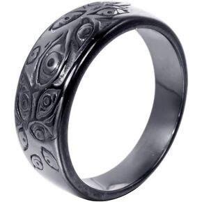 WOYNJI Men's Women's Stainless Steel Eye of God Spinner Ring Band Anxiety Relief Jewelry