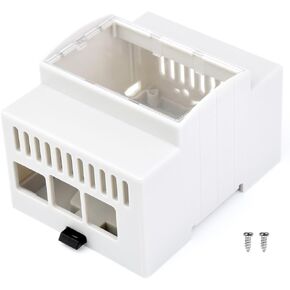 Waveshare DIN Rail ABS Case for Raspberry Pi 5, Large Inner Space, Injection Moduling