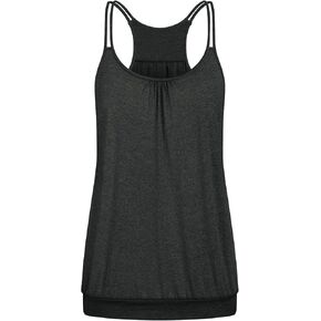 قمصان Viracy النسائية المدمجة في حمالة الصدر للتمرين، قمصان رياضية مبطنة للجري واليوجا in Kuwait