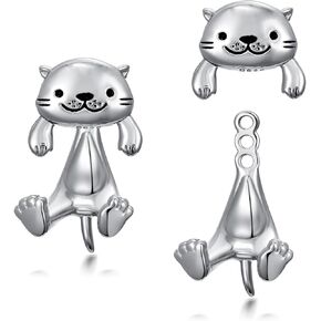 Otter Earrings 925 Sterling Silver Sea Otter Stud Jewelry for Women Gifts