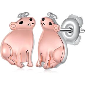 Capybara Gifts S925 Sterling Silver Capybara Earrings Animal Jewelry Gifts for Women