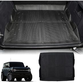 Ford Bronco 4-Door Cargo Liner- Non-Slip Liner Protects Trunk and Prevents Luggage Shifting - Easy to Clean, Waterproof - 2021 2022 2023 Ford Bronco Accessories.