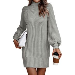 AISAIFO 2023 Women's Chunky Cable Knit Sweater Dress - Fall & Christmas Tunic