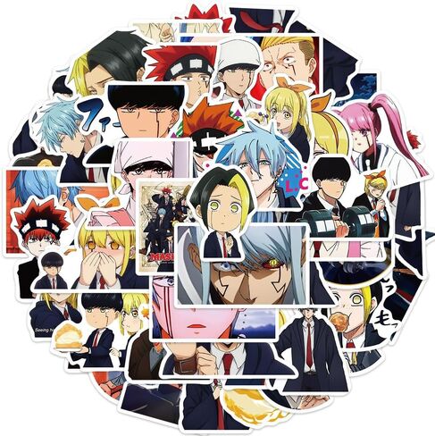 50PCS Mashle：Magic and Muscles Stickers for Laptop and computer, Anime Cartoon Waterproof Vinyl Stickers for Mug Water Bottle Hydro Flask Car Bumper Skateboard Luggage Suitcases Decoration in Saudi Arabia