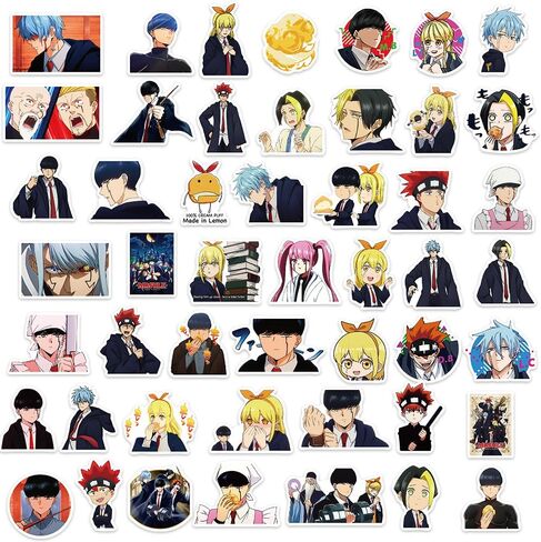 50PCS Mashle：Magic and Muscles Stickers for Laptop and computer, Anime Cartoon Waterproof Vinyl Stickers for Mug Water Bottle Hydro Flask Car Bumper Skateboard Luggage Suitcases Decoration in Saudi Arabia