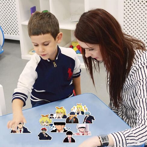 50PCS Mashle：Magic and Muscles Stickers for Laptop and computer, Anime Cartoon Waterproof Vinyl Stickers for Mug Water Bottle Hydro Flask Car Bumper Skateboard Luggage Suitcases Decoration in Saudi Arabia