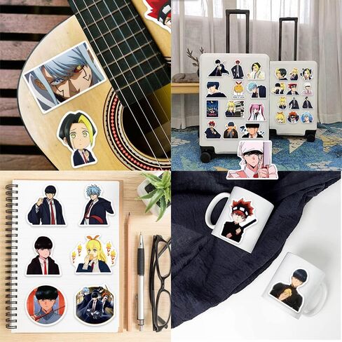 50PCS Mashle：Magic and Muscles Stickers for Laptop and computer, Anime Cartoon Waterproof Vinyl Stickers for Mug Water Bottle Hydro Flask Car Bumper Skateboard Luggage Suitcases Decoration in Saudi Arabia