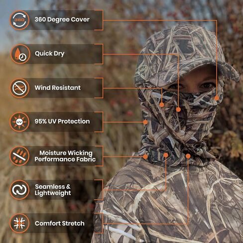 QuikCamo Camo Face Mask Gaiter for Turkey Hunting in Kuwait