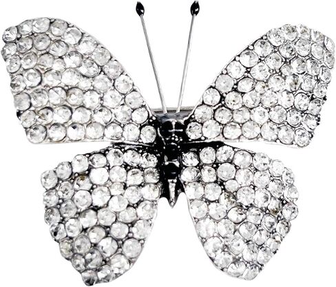 SELOVO Butterfly Crystal Brooch Pin Jewelry Rhinestone Gold Tone in Kuwait