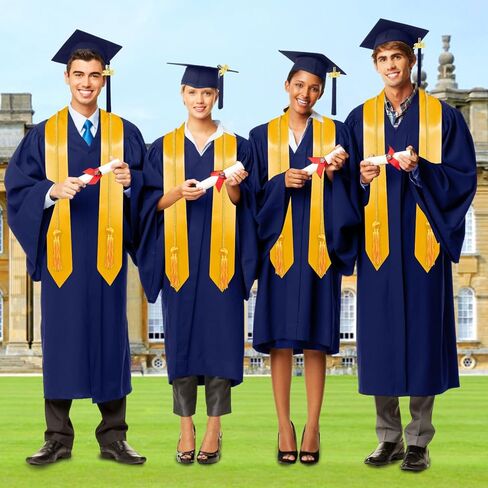 Graduation Cap and Gown 2026 Set with Tassel Honor Cord Graduation Stoles for High School College Bachelor in Kuwait