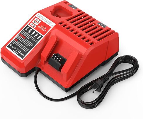 استبدال الشاحن السريع لبطارية ليثيوم أيون ميلووكي M12 M18 XC 48-59-1812 48-11-2420 48-11-1815 48-11-1840 48-11-1841 48-11-1850 بطاريات الأدوات الكهربائية in Kuwait
