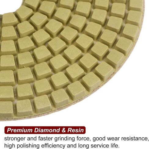 5pcs Diamond Polishing Pads 3" Grits 200 Wet/Dry Premium Diamond Polish Pad for Stone Concrete Marble Countertop Quartz for Polisher Grinder in Saudi Arabia