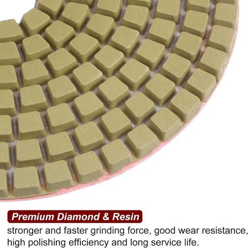 5pcs Diamond Polishing Pads 3" Grits 200 Wet/Dry Premium Diamond Polish Pad for Stone Concrete Marble Countertop Quartz for Polisher Grinder in Saudi Arabia