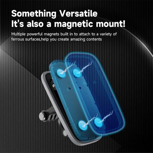 Multifunction Backpack Strap Camera Phone Clip Mount Magnetic Holder[360 Degree Ball Head] Shoulder Belt Body Strap Vlog Holder Compatible with Insta 360 DJI Action Camera Cellphone in Saudi Arabia