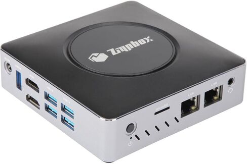 Zignbox GL01V2-PLUS كمبيوتر صغير بدون مروحة معالج Intel Celeron N4000 يصل إلى 2.6 جيجا هرتز، 8 جيجا رام، 120 جيجا SSD، Dual HDMI، Dual LAN، Windows 10 Pro in Kuwait