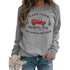 AIMITAG True Story Sweatshirt Womens Christmas Nativity Catholic Tops Casual Long Sleeve Merry Christmas Jesus Gift Pullover