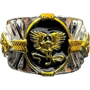Angel Ring for Men, Angel Wings Rings, Viking Buffalo Ring, Angel Sword Shield Ring, Spirit of The Warrior Ring, Angel Amulet Ring, Punk Wing Angel Jewelry Gift for Men Boys